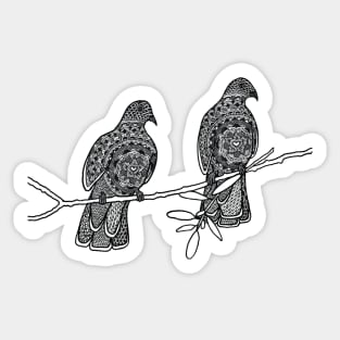 A Pair of Doves (Design on Front) Sticker